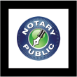 Notary+Public+Sign+with+Black+Wooden+Frame+